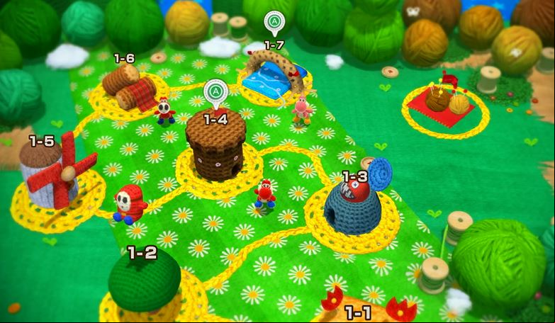 World 1 de Yoshi's Woolly World